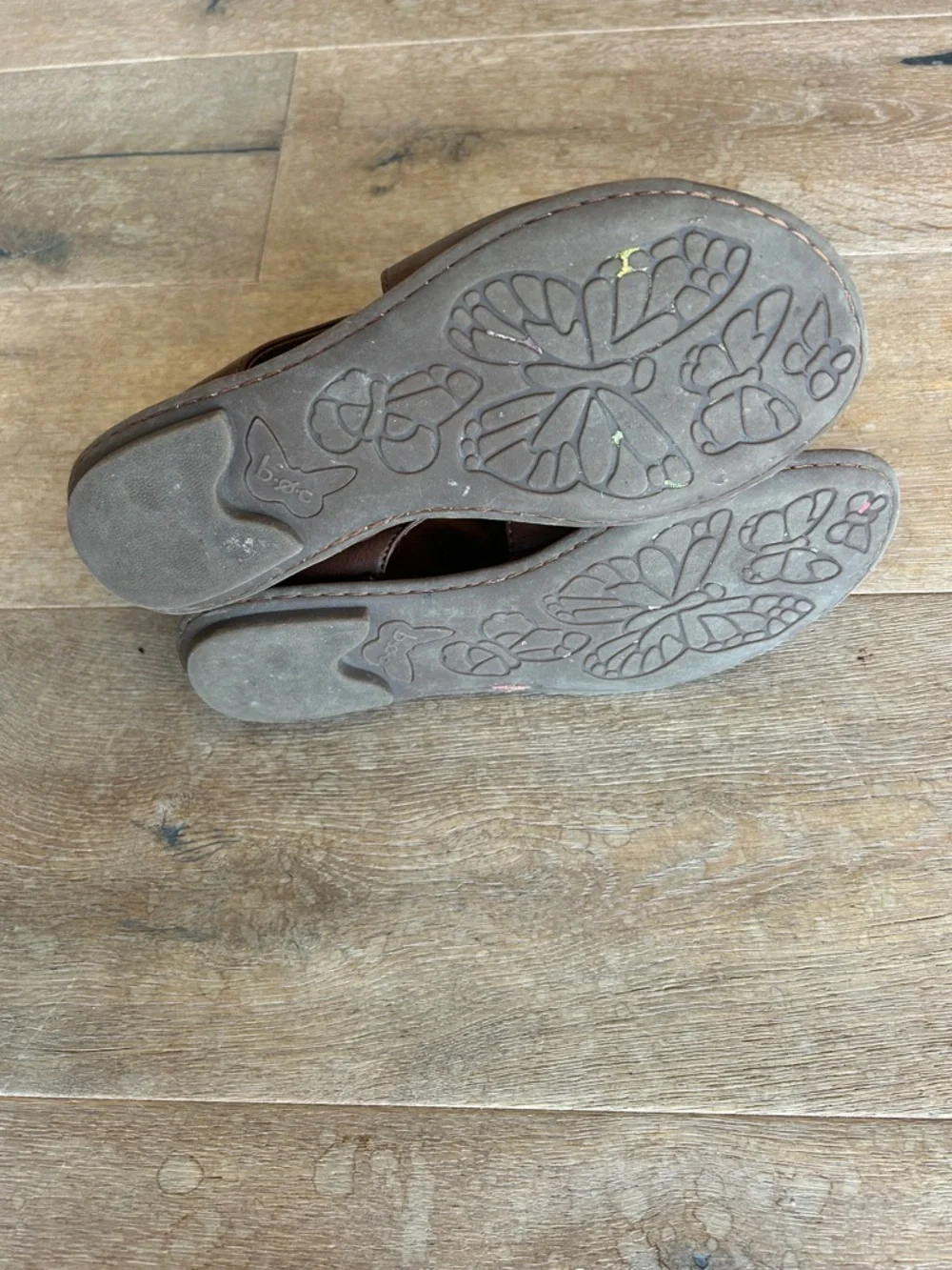 b.o.c. Brown Leather Crisscross Peep-Toe Sandals - Picture 6 of 8